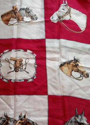 Vetterice шелковый платок с лошадьми4 фото