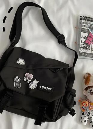 Молодіжна сумка через плече месенджер студентська шкільна y2k в стилі харадзюку