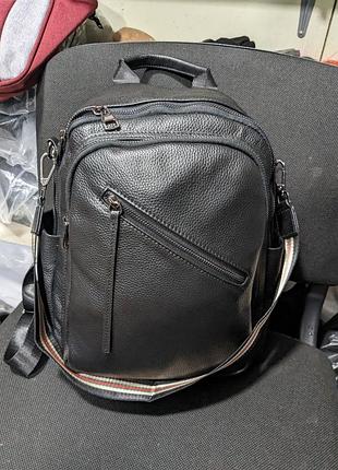 Кожаный рюкзак для формата а4, отличное качество 👍