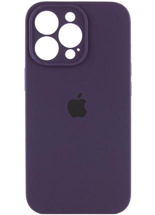 Силиконовый чехол на iphone 14 pro (темно-фиолетовый)