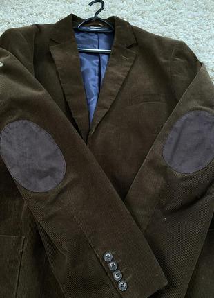 Базовый коричневый вельветовый пиджак батал,германия,р.54-584 фото