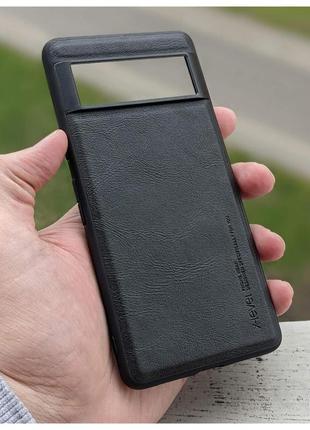 Защитный чехол x-level leather back cover для google pixel 7 - black