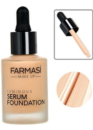 Инновационная сияющая тональная сыворотка farmasi luminous serum6 фото