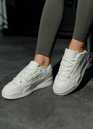 Жіночі шкіряні кросівки adidas adi2000 all white, жіночі кеди адідас білі, жіноче взуття