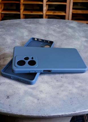 Xiaomi redmi note 12 pro plus силиконовый чехол микрофибра navy blue