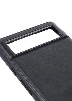 Google pixel 6a защитный чехол x-level leather back cover black5 фото