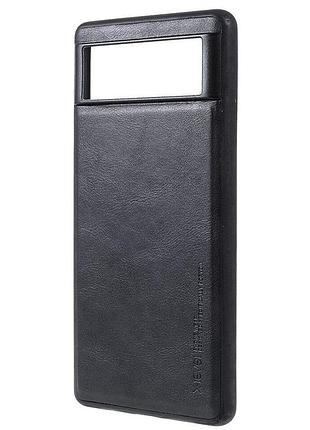 Google pixel 6a защитный чехол x-level leather back cover black