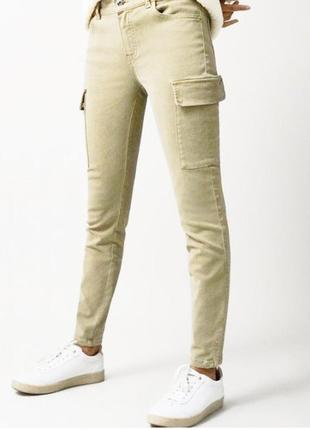 Идеальные джинсы карго беж massimo dutti