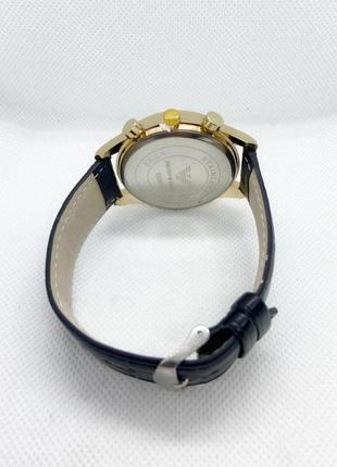 Годинник чоловічий наручний armani золотистий з чорним ремінцем ( код: ibw082y )4 фото