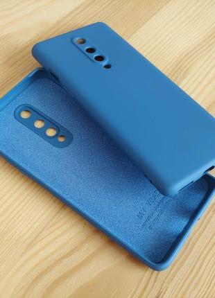 Силиконовый чехол бампер софт тач для oneplus 8 / one plus 8 / 1+8 синий