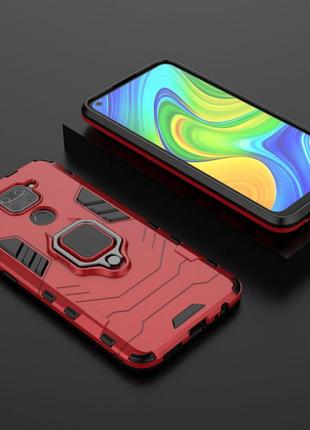 Ударостійкий чохол transformer ring for magnet для xiaomi redmi note 9 / redmi 10x red4 фото