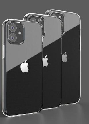 Тонкий силиконовый прозрачный чехол для айфон iphone 12 mini