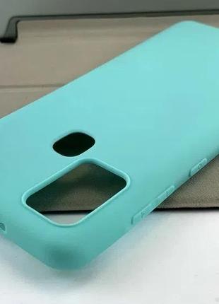 Чохол silicone cover case для samsung galaxy a21s бірюзовий