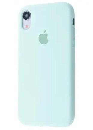 Силіконовий чохол apple silicone case light blue для iphone xr