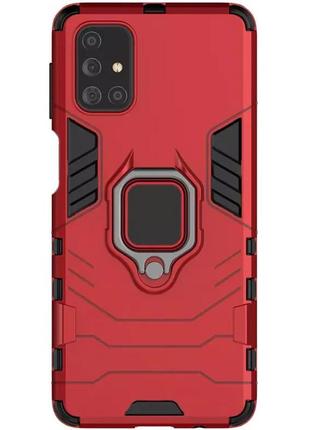 Ударопрочный чехол transformer ring for magnet для samsung galaxy m31s red1 фото