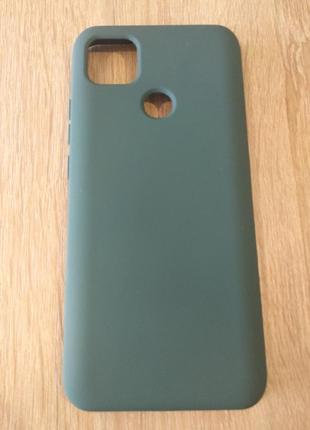 Чехол silicone cover case для xiaomi redmi 9c dark green