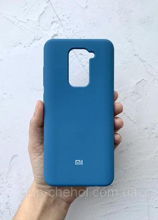 Чохол silicone cover case для xiaomi redmi note 9 blue2 фото