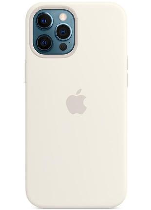 Чохол silicone case original full cover для apple iphone 12 pro max білий / white