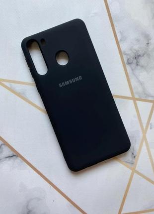 Чохол silicone cover case для samsung a21/a215 black