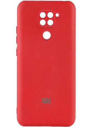 Чохол silicone cover my color full camera (a) для xiaomi redmi note 9 red1 фото