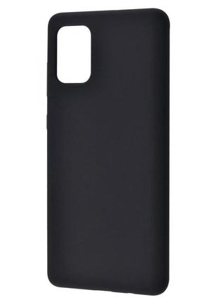 Чехол silicone cover case для samsung a71 black1 фото