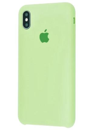 Силіконовий чохол apple silicone case лайм для iphone x/xs1 фото