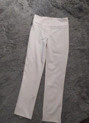 Штаны брюки белые с высокой посадкой и завышенной посадкой