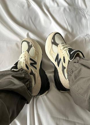 Замшевые кроссовки new balance 990v3 beige7 фото