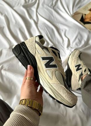 Замшеві кросівки new balance 990v3 beige
