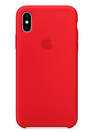 Силіконовий чохол apple silicone case red для iphone x1 фото