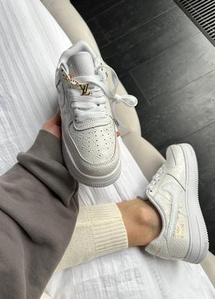 Кросівки білі nike air force 1 x louis vuitton оригінал