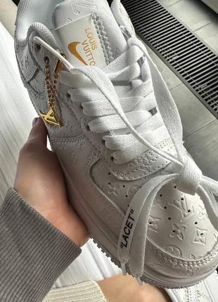 Кроссовки белые nike air force 1 x louis vuitton оригинал4 фото