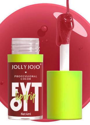 Блиск-олія для губ jolly jojo professional makeup fyt oil lip drip 05 goose blood stone red 4 мл