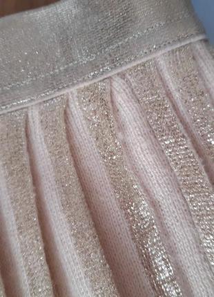 Стильна котонова спідниця пліссе, плісірованна юбка, шерсть benetton 3-4роки3 фото