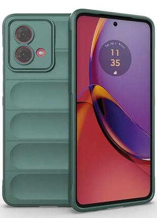 Противоударный силиконовый чехол для motorola g84 5g green микрофибра