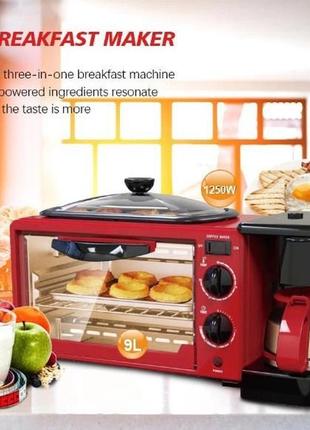 Электрическая духовка с кофеваркой raf r.5308r 1050 вт