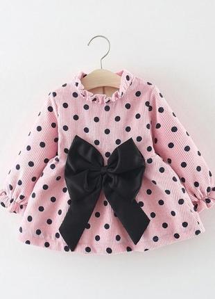 ✏ ошатне вельветове сукня з бантом !