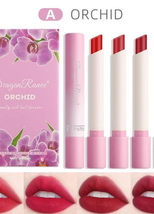 Набір помад dragon ranee orchid matte lipstick set 4 шт1 фото