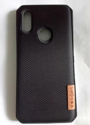 Tpu чохол spigen для redmi 7, чорний1 фото