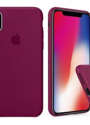 Силіконовий чохол apple silicone case marsala  для iphone x/xs