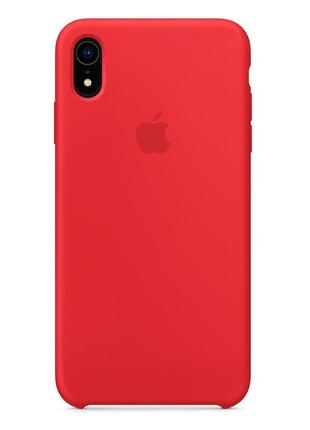 Силіконовий чохол apple silicone case red для iphone xr