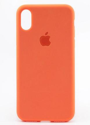 Силіконовий чохол apple silicone case orange для iphone x/xs