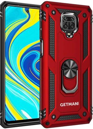 Протиударний чохол getman (ударостійкий) для xiaomi redmi note 9s / note 9 pro/note 9 pro max red1 фото