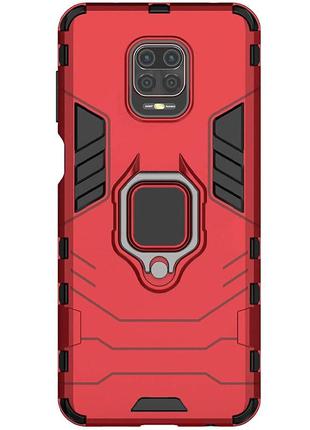 Ударостійкий чохол transformer ring for magnet для xiaomi redmi note 9s/note 9 pro/note 9 pro max red4 фото