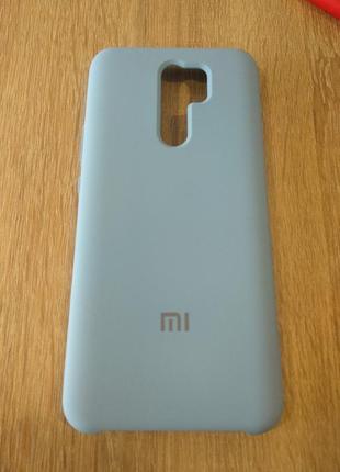 Чохол silicone cover case для xiaomi redmi 9 blue