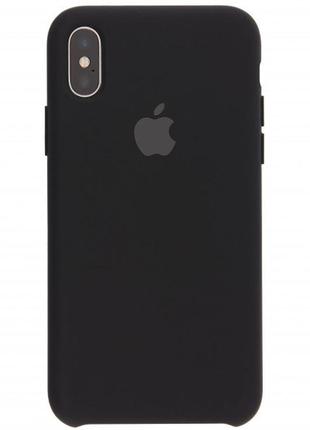 Силіконовий чохол apple silicone case black для iphone x1 фото