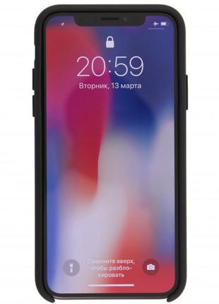 Силіконовий чохол apple silicone case black для iphone x2 фото