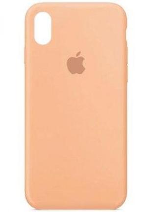 Силіконовий чохол apple silicone case бежевий для iphone x/xs