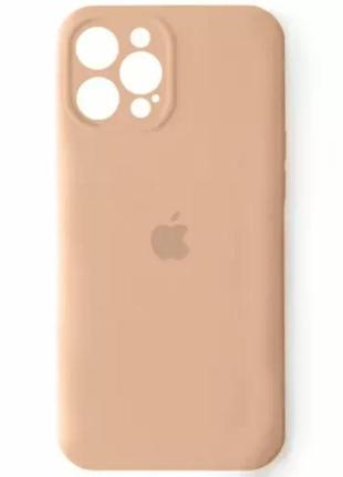 Чохол silicone case camera full camera для iphone 12 pro max pink sand1 фото