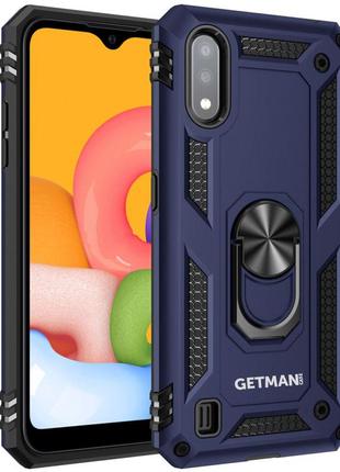 Противоударный чехол getman (ударопрочный) для samsung galaxy a01 blue